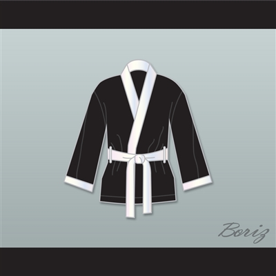 Joe Calzaghe Black Satin Half Boxing Robe