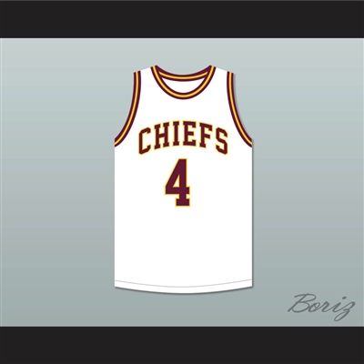 Joe Dumars 4 Natchitoches Central High School Chiefs White Basketball Jersey 1