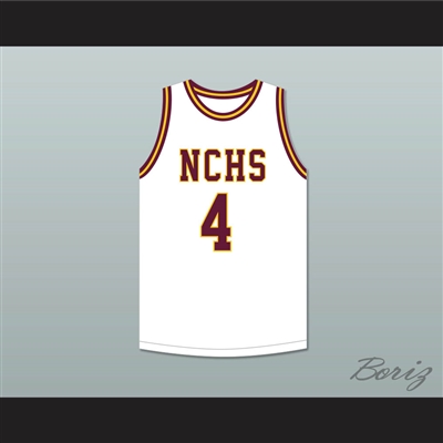 Joe Dumars 4 Natchitoches Central High School Chiefs White Basketball Jersey 2