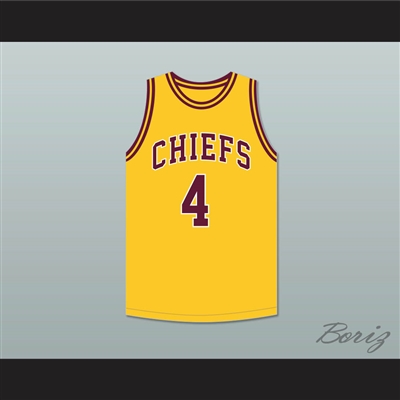 Joe Dumars 4 Natchitoches Central High School Chiefs Yellow Gold Basketball Jersey 1