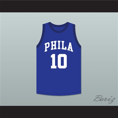 Joe Fulks 10 Philadelphia Warriors Blue Basketball Jersey 2