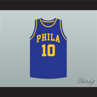 Joe Fulks 'Jumping Joe' 10 Philadelphia Warriors Blue Basketball Jersey 2