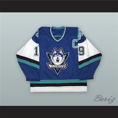Joe Sakic 19 Quebec Nordiques Blue Hockey Jersey