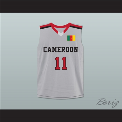 Joel Embiid 11 Cameroon Gray Basketball Jersey