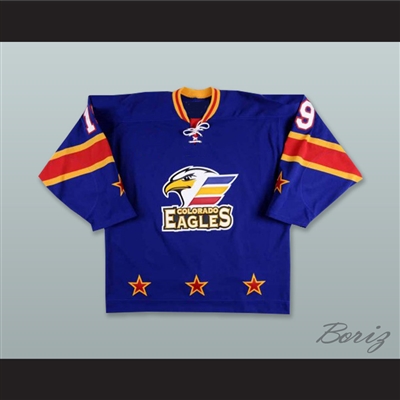 Joey Sides 19 Colorado Eagles Blue Hockey Jersey