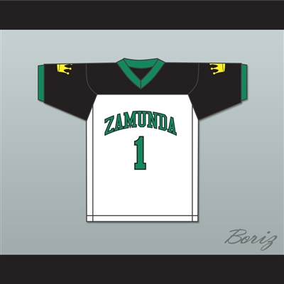 Prince Akeem Joffer 1 Zamunda White/Black Football Jersey