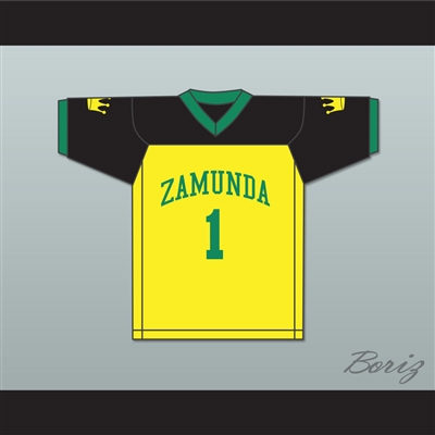 Prince Akeem Joffer 1 Zamunda Yellow/Black Football Jersey