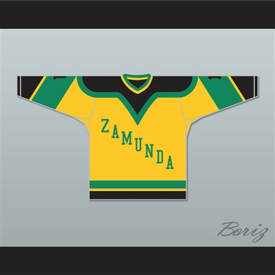 Prince Akeem Joffer 1 Zamunda Yellow Hockey Jersey