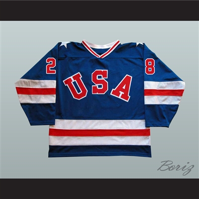1980 Miracle On Ice Team USA John Harrington 28 Hockey Jersey