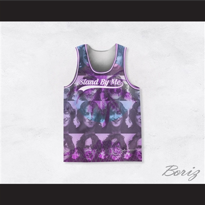 John Lennon 10 Stand by Me Purple Portraits Basketball Jersey