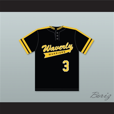 John Smoltz 3 Waverly Senior High School Warriors Black Baseball Jersey 3