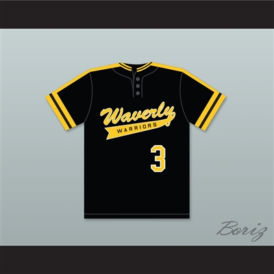 John Smoltz 3 Waverly Senior High School Warriors Black Baseball Jersey 4