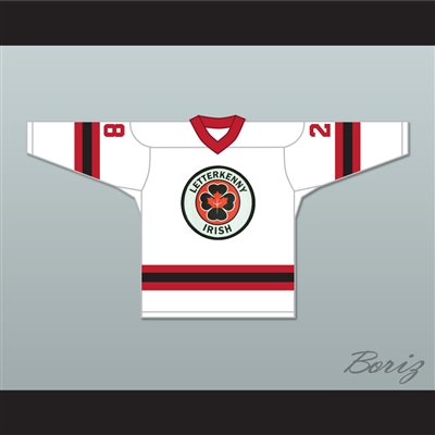 Joint Boy 28 Letterkenny Irish White Alternate Hockey Jersey