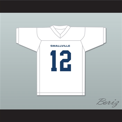 Jonathan Kent 12 Smallville Crows High School White Football Jersey 1