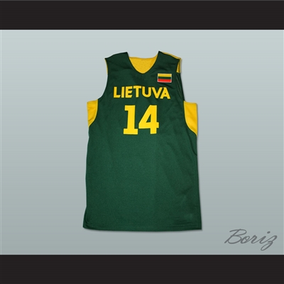 Jonas Valanciunas 14 Lietuva Lithuania Basketball Jersey