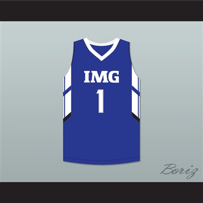 Jonathan Isaac 1 IMG Academy Blue Basketball Jersey