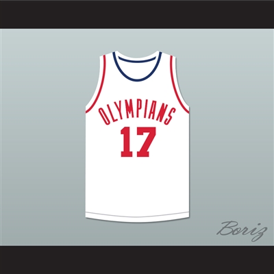 Wallace Jones 17 Indianapolis Olympians White Basketball Jersey