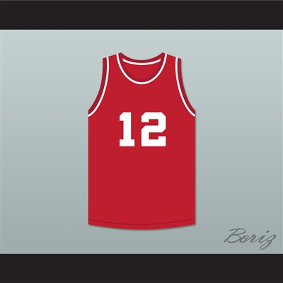 Michael Jordan 12 Emma B Trask Middle School Bears Red Basketball Jersey 1