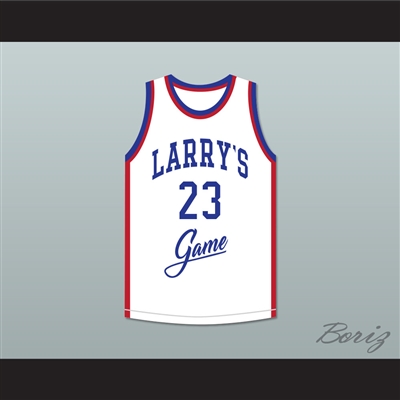 Michael Jordan 23 Larry's Game White Basketball Jersey 1988 Charity Event