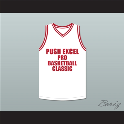 Michael Jordan 23 Push Excel Pro Basketball Classic White Basketball Jersey 1988 Charity Event