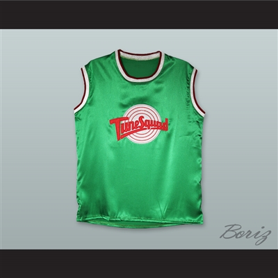 Michael Jordan 23 Tune Squad Green Silk Basketball Jersey