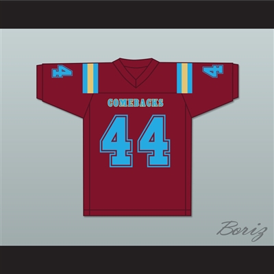 Jorge Juanson 44 Heartland State University Comebacks Maroon Football Jersey