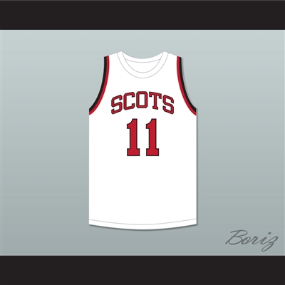 Josh Minott 11 Saint Andrew's School Scots White Basketball Jersey 1