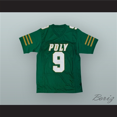 JuJu Smith-Schuster 9 Long Beach Polytechnic High School Jackrabbits Green Football Jersey