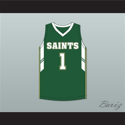 Kennedy Chandler 1 Briarcrest Christian School Saints Dark Green Basketball Jersey 1