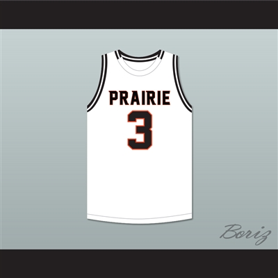 Keegan Murray 3 Prairie High School Hawks White Basketball Jersey 1
