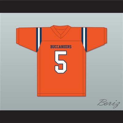 Kaiir Elam 5 The Benjamin School Buccaneers Orange Football Jersey 1