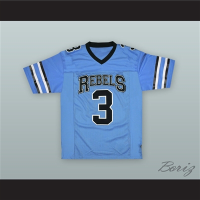 Kareem Hunt 3 South High School Rebels Light Blue Football Jersey