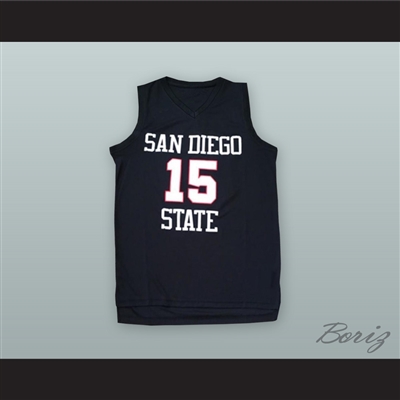 Kawhi Leonard 15 San Diego State Black Basketball Jersey