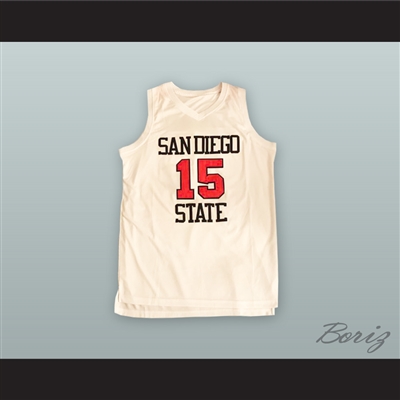 Kawhi Leonard 15 San Diego State White Basketball Jersey