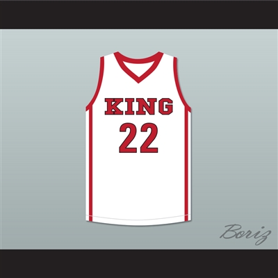 Kawhi Leonard 22 Martin Luther King High School Wolves White Basketball Jersey 1