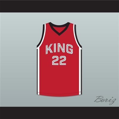 Kawhi Leonard 22 Martin Luther King High School Wolves Red Basketball Jersey 10