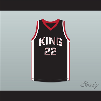 Kawhi Leonard 22 Martin Luther King High School Wolves Black Basketball Jersey 11