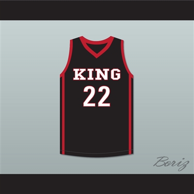 Kawhi Leonard 22 Martin Luther King High School Wolves Black Basketball Jersey 5