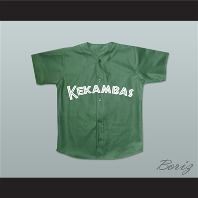 Keanu Reeves Coach Conor O'Neill Kekambas Baseball Jersey Hardball Dark Green