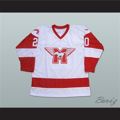 Keanu Reeves Heaver 20 Hamilton Mustangs Hockey Jersey Youngblood Movie