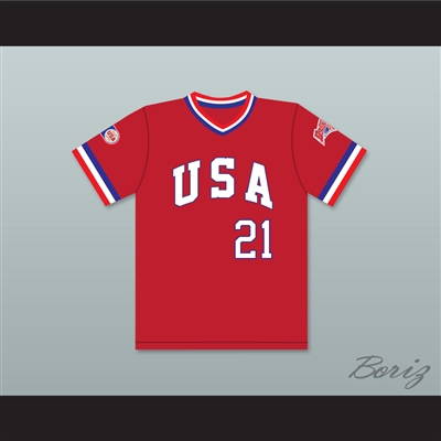Ken Caminiti 21 1984 USA Team Red Baseball Jersey