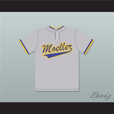 Ken Griffey Jr 24 Archbishop Moeller High School Crusaders Gray Baseball Jersey 2