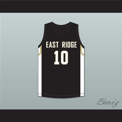 Kendall Brown 10 East Ridge High School Raptors Black Basketball Jersey 1