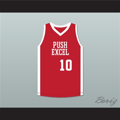 Kenny Patterson 10 Push Excel Pro Basketball Classic Red Basketball Jersey 1985 Charity Event