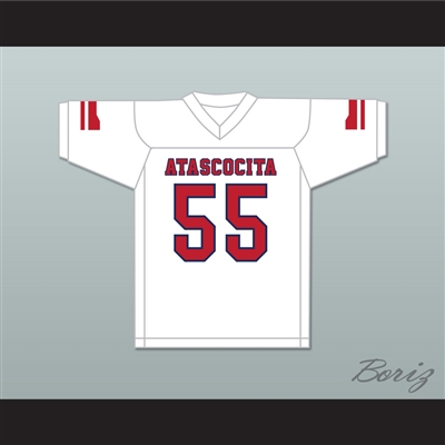 Kenyon Green 55 Atascocita High School Eagles White Football Jersey 2