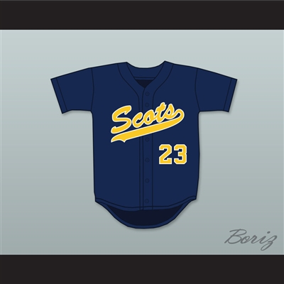 Clayton Kershaw 23 Highland Park High School Scots Navy Blue Baseball Jersey 2