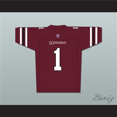 Dwayne Johnson Joe Kingman 1 Boston Rebels Home Football Jersey Includes League Patch