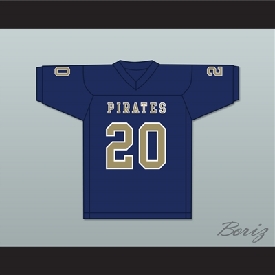 Kingston Davis 20 Independence Community College Pirates Dark Blue Football Jersey