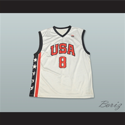 Kobe Bryant 8 Team USA White Basketball Jersey