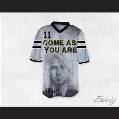 Kurt Cobain 11 Nirvana Come As You Are Football Jersey